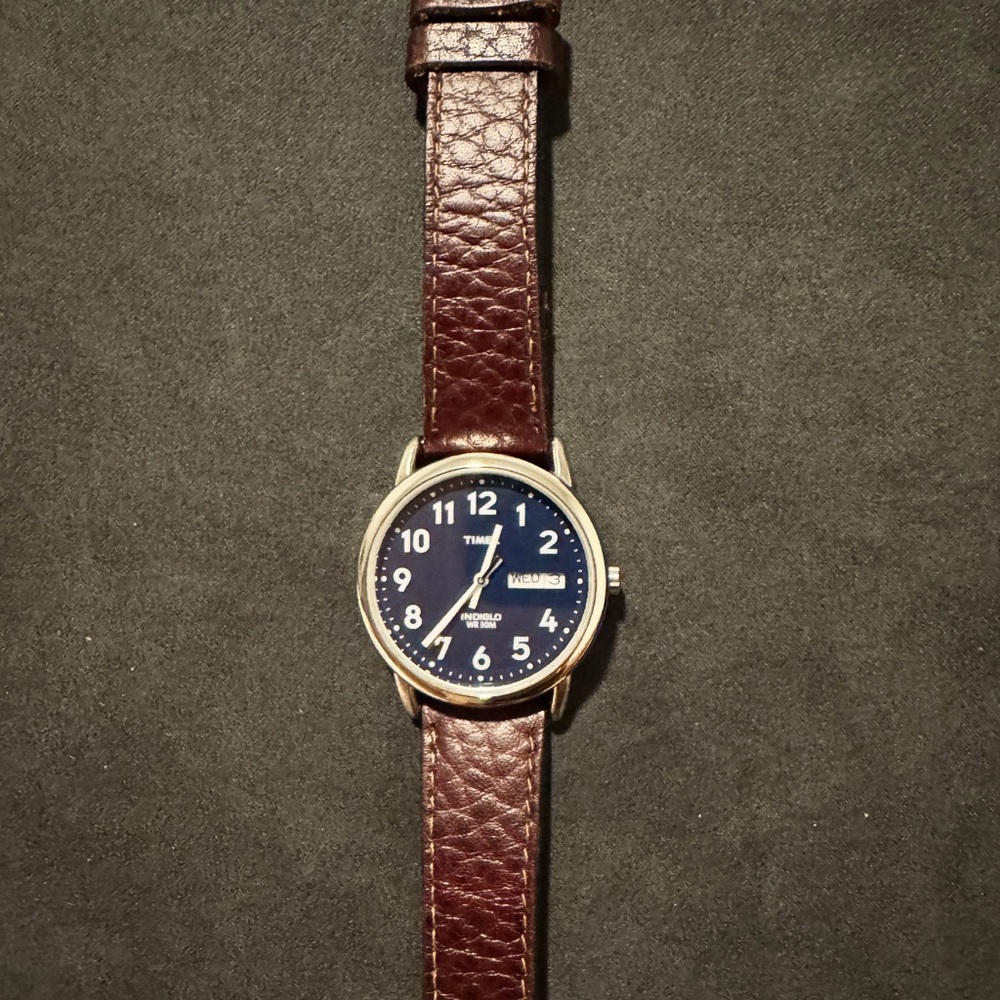 38mm Timex Blue dial and Silver Case